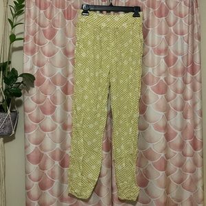 SO green floral high rise joggers